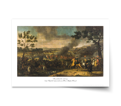 Постер-картина А3, стандарт. "Полтавский бой. 1718 г."  Луи Каравак (приписывается  Жан-Марку Натье)