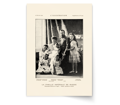 Постер-фотография А4 - Русская императорская семья (LA FAMILLE  IMPERIALE  DE  RUSSIE)