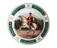 Тарелка сувенирная D21 Николай II в форме Лейб-гвардии Гусарского Его Величества полка