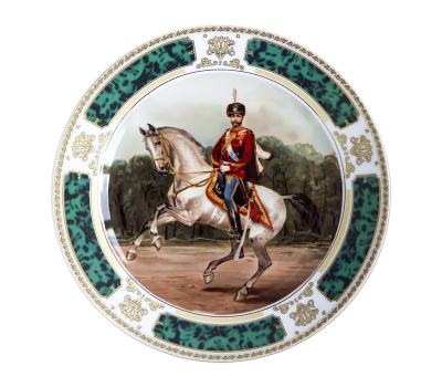 Тарелка сувенирная D21 Николай II в форме Лейб-гвардии Гусарского Его Величества полка