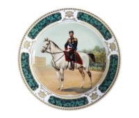 Тарелка сувенирная D21 Николай II в форме Лейб-гвардии Преображенского Его Величества полка