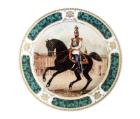 Тарелка сувенирная D21 Николай II в форме Лейб-гвардии Конного Его Величества полка
