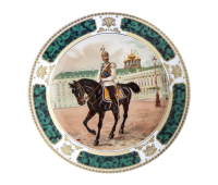 Тарелка сувенирная D21 Николай II в форме Лейб-гвардии Кирасирского Его Величества полка