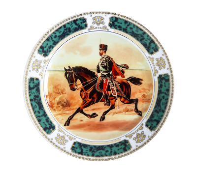 Тарелка сувенирная D21 Николай II в форме Лейб-гвардии Гродненского Гусарского полка