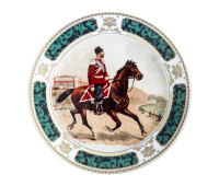Тарелка сувенирная D21 Николай II в форме Лейб-гвардии Казачьего Его Величества полка