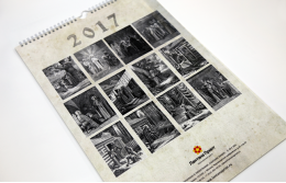 Календарь с гравюрами жития преподобного Сергия Радонежского